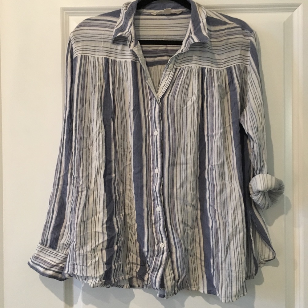 Striped long sleeve top